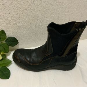Dunham Black Leather Casual Pull On Driving Boots Shoes Women's 10 B